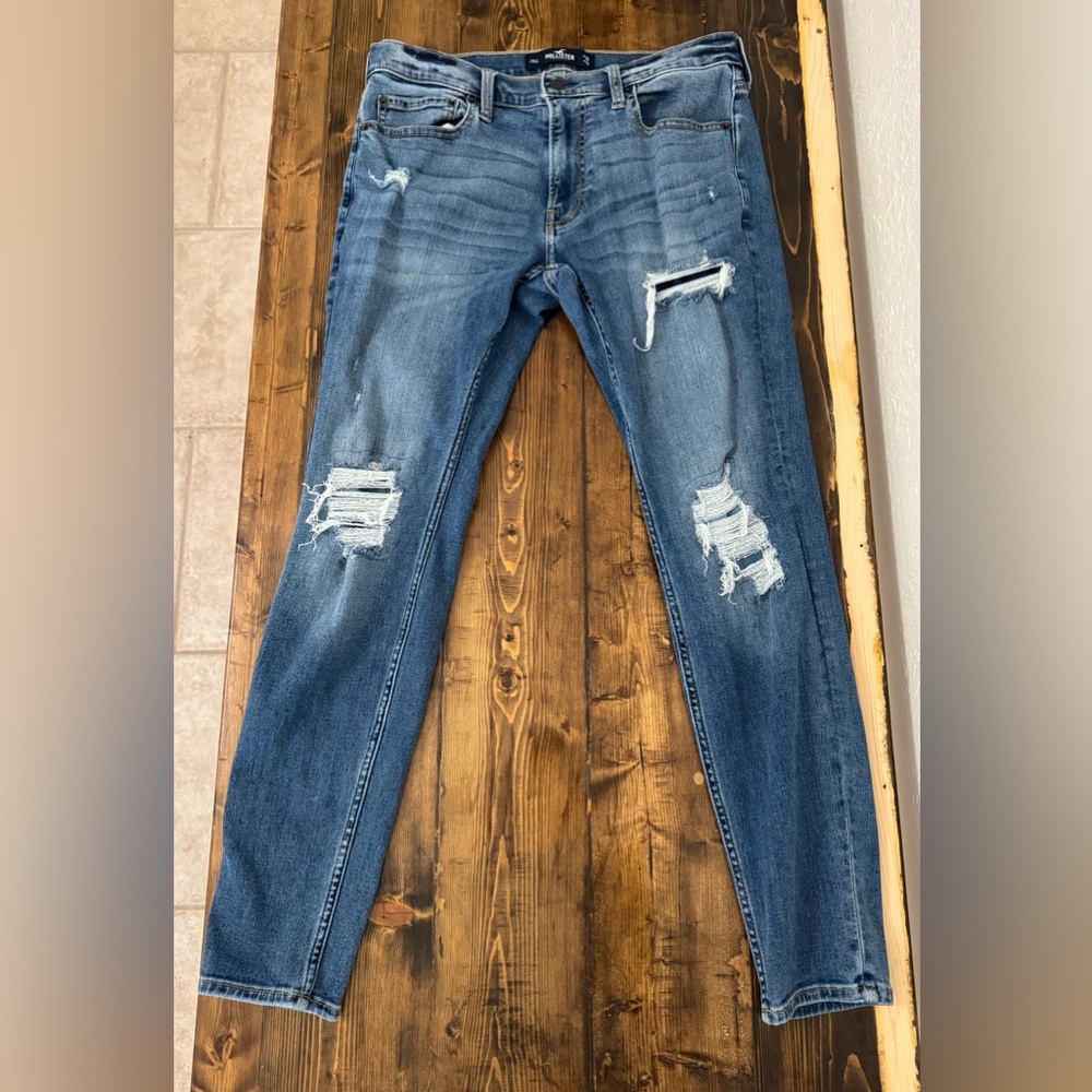Hollister Advanced Stretch Super Skinny Men’s 32x32 Blue Denim Jeans